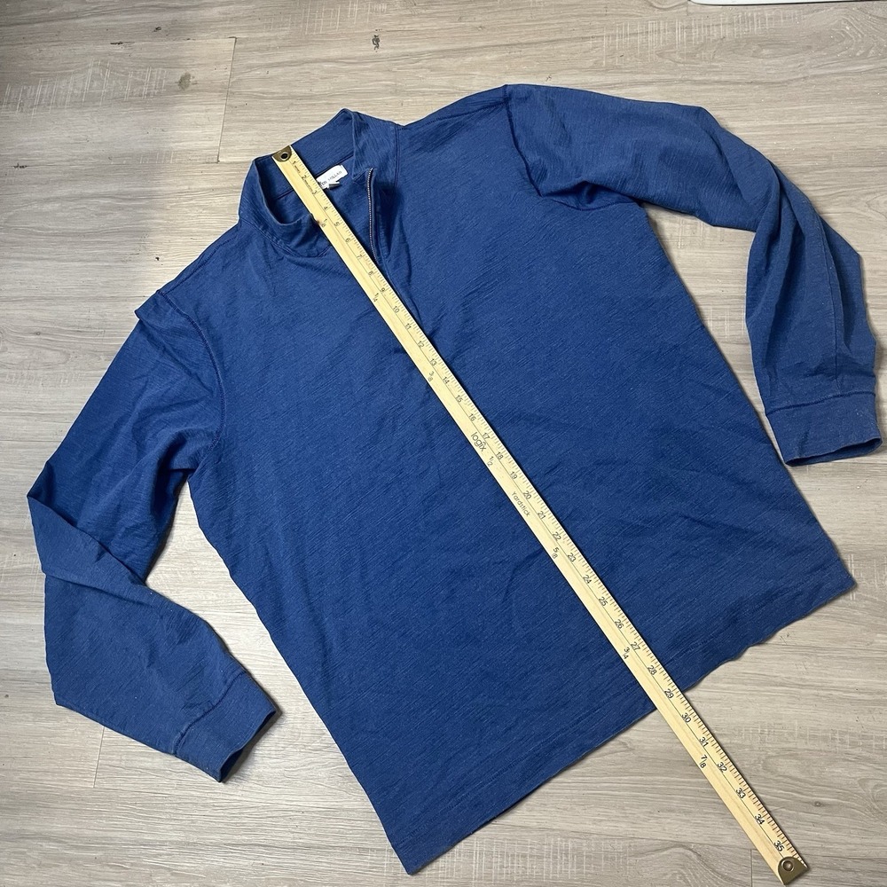 Peter Millar Crown Comfort Sweater Mens XL Blue Golf 1/4 Zip Pullover Preppy - Picture 4 of 12